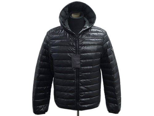 プラダ ダウンジャケット Sgh032 Prada メンズ ジップアップ フード付き Nero Acciaio ナイロン ブラック ブルーグレー アウトレットの通販はau Pay マーケット 買付道 Jjブランド専科