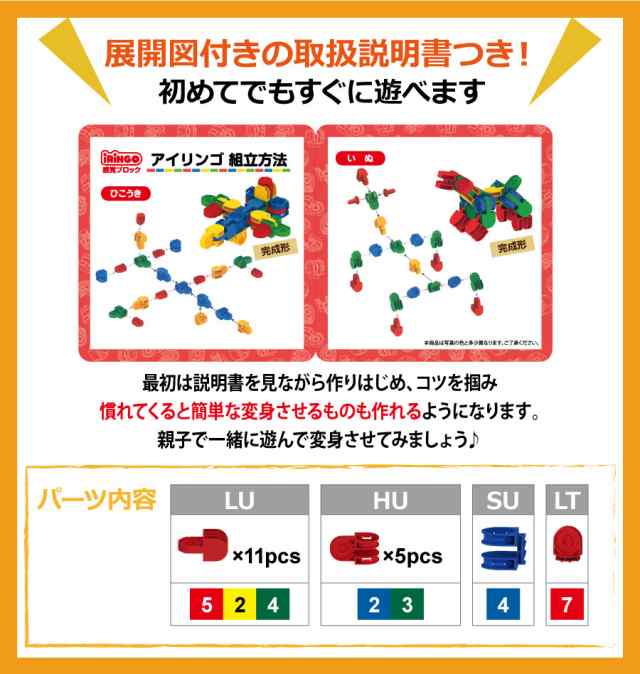 知育玩具 ブロック アイリンゴ 27ピース 展開図付 おもちゃ 人気 3歳 4