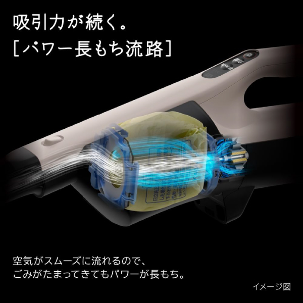 PKV-BK3P(C)+GP-S120FS 日立 HITACHI かるパックスティック 2Way コードレス掃除機 紙パック式掃除機(紙パック式クリーナー)と(日立純正)クリーナー紙パックのお得セット スティッククリーナー ハンディクリーナー 日本製 軽い ベージュ PKV-BK3P-C_6
