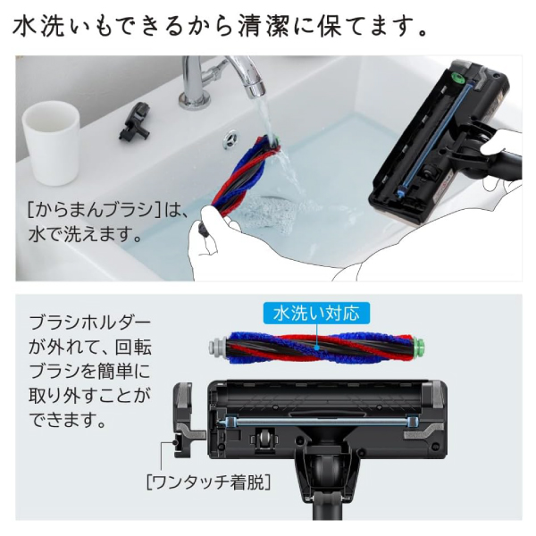 PKV-BK50P(C)+GP-S120FS 日立 HITACHI かるパックスティック 2Way コードレス掃除機 紙パック式掃除機(紙パック式クリーナー)と(日立純正)クリーナー紙パックのお得セット スティッククリーナー ハンディクリーナー 日本製 軽い ベージュ PKV-BK50P-C_13