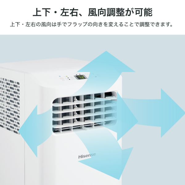 Hisense 窓用エアコン R32 冷媒 HPAC-22H スポットエアコン 除湿 ドライ クーラー 冷風 送風