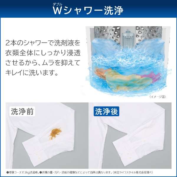 AW-5GA4(W) 東芝 全自動洗濯機 洗濯容量5kg 新生活にぴったり 1人暮らしにも TOSHIBA Wシャワー洗浄 縦型 ピュアホワイト AW-5GA4-W_1