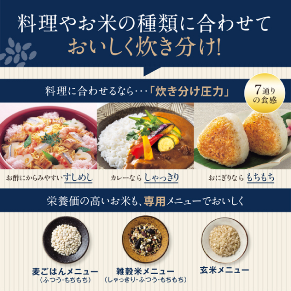 NW-UU07-WZ　象印 炎舞炊き 圧力IH炊飯ジャー 4合炊き 極め炊き 圧力IH炊飯器 鉄(くろがね仕込み)豪炎かまど釜 内釜3年保証 ZOJIRUSHI　ホワイト 白 NW-UU07(WZ)_7