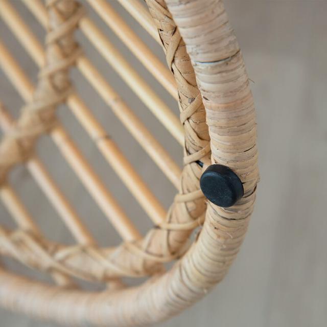 チェア ラタンチェア ラタン 籐 スチール 1脚 ナチュラル ベージュ 約 W 49cm D 69cm H 90cm 座面高 40cm 椅子 ダイニングチェア ラウンジチェア ロッキングチェア 一人用 オブジェ 店舗 家具 おしゃれ リゾート モダン アジアン 家具 バリ島 [13957]