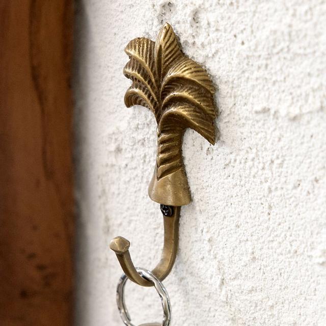 フック 壁掛けフック 壁フック パームツリー型 アンティーク風