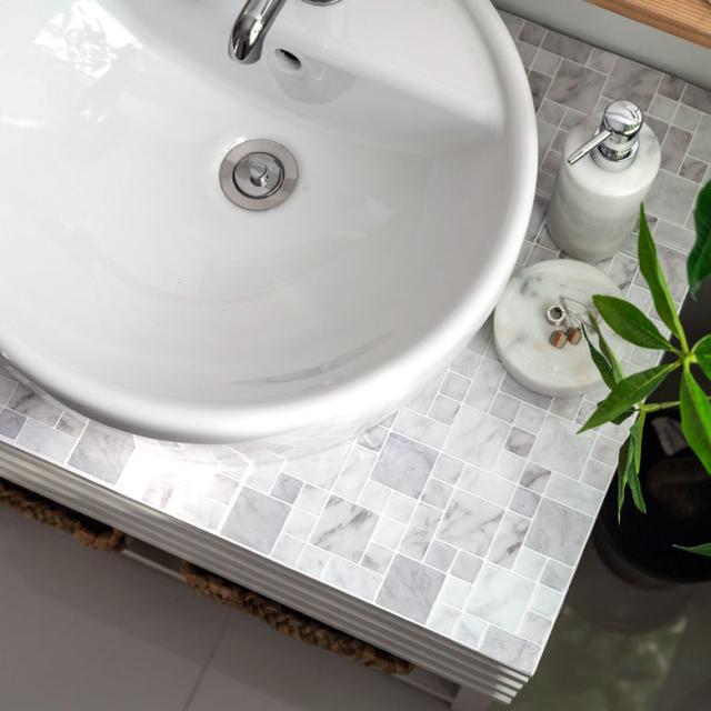 モザイクタイルシール 大理石柄 ホワイト 正方形 4枚入り 水回り 壁面 Diy ウォールステッカー 壁紙 シートの通販はau Pay マーケット アジア工房