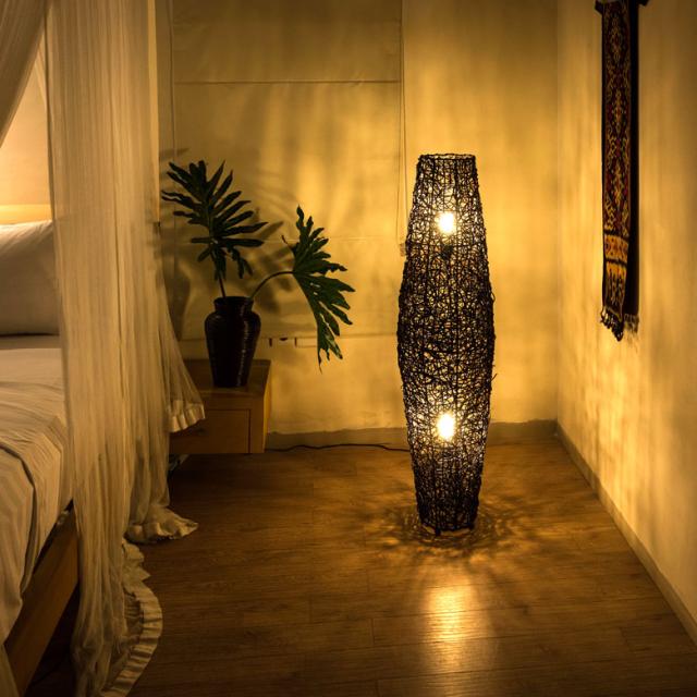 フロアライト コクーンタイプ Lサイズ バンブー製  照明  間接照明 楽天市場】フロアライト コクーンタイプ Lサイズ バンブー製 LED