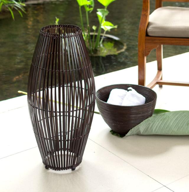 フロアライト フロアランプ アジアン コクーンタイプ M 間接照明 LED