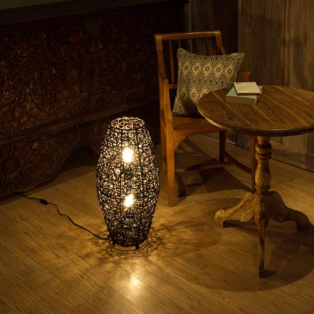 フロアライト フロアランプ アジアン コクーンタイプ M 間接照明 LED