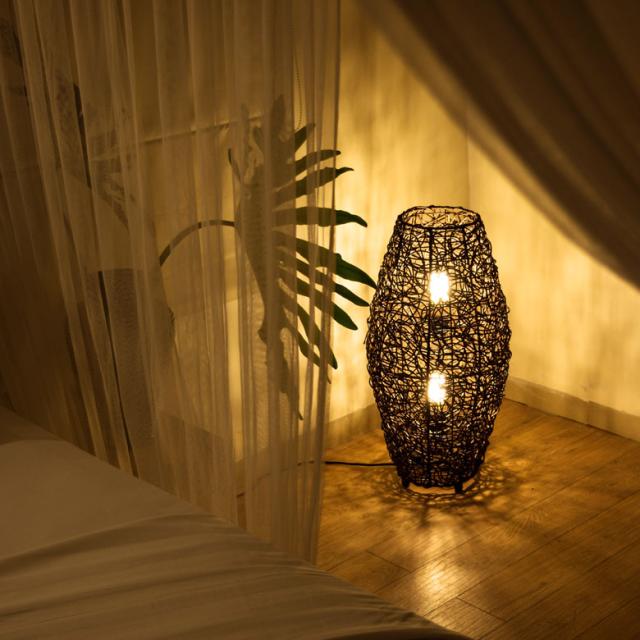 フロアライト フロアランプ アジアン コクーンタイプ M 間接照明 LED