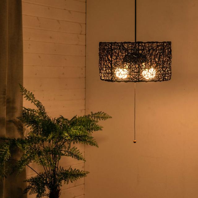 ラタンペンダントライト 直径約40cm お買い得品 リゾート