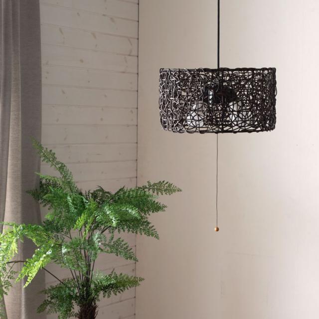 ペンダントライト ラウンドタイプ 2灯 アジアン 直径約40cm 天井 吊り