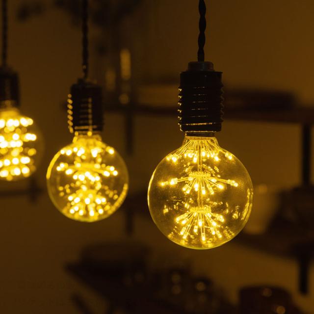Led電球 照明 裸電球 E26 レトロ おしゃれ ボール型 直径約9 5cm エジソン電球 スパークリングバルブ ヴィンテージ ペンダントライトの通販はau Pay マーケット アジア工房