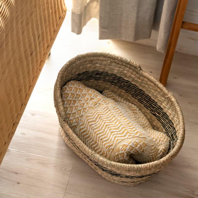 ユニオンジャック柄　カゴバッグ　収納ケース カゴ 収納 バスケット 持ち手付き カゴバッグ Mサイズ