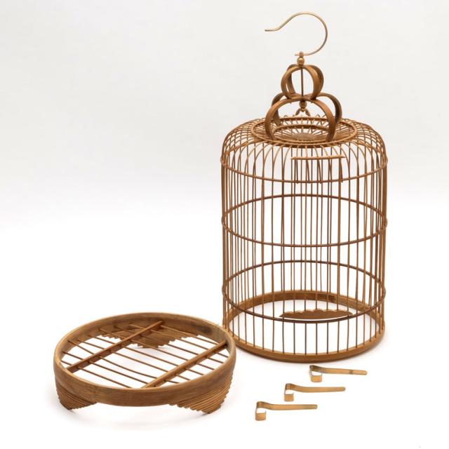 1015 バンブーアゲート　『石筍』 鳥かご 竹 バンブー ナチュラル Sサイズ フック 吊り下げ つり