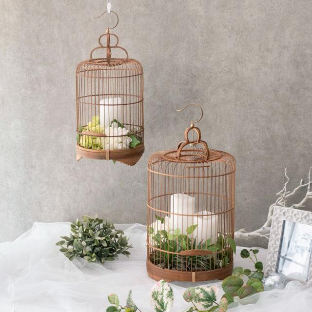 鳥かご 竹 バンブー ナチュラル Mサイズ フック 吊り下げ つりさげ