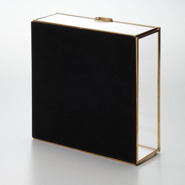 ガラス ケース ジュエリー ボックス ふた付き 小物 入れ 卓上 真鍮