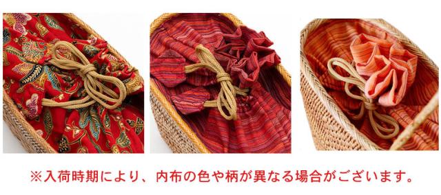 アジア工房オリジナルタッセル付き アタで編まれたかごバッグ Dタイプ