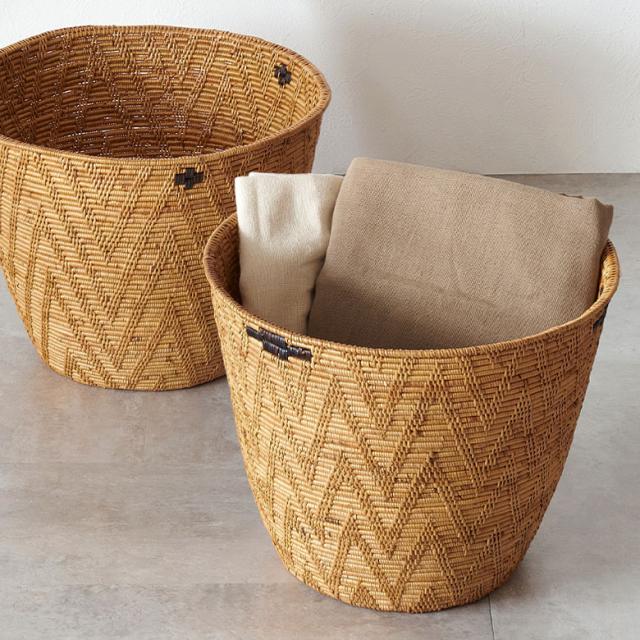 バリ島 アタ バスケット かご ゴミ箱 1 バリ島 アタ バスケット かご