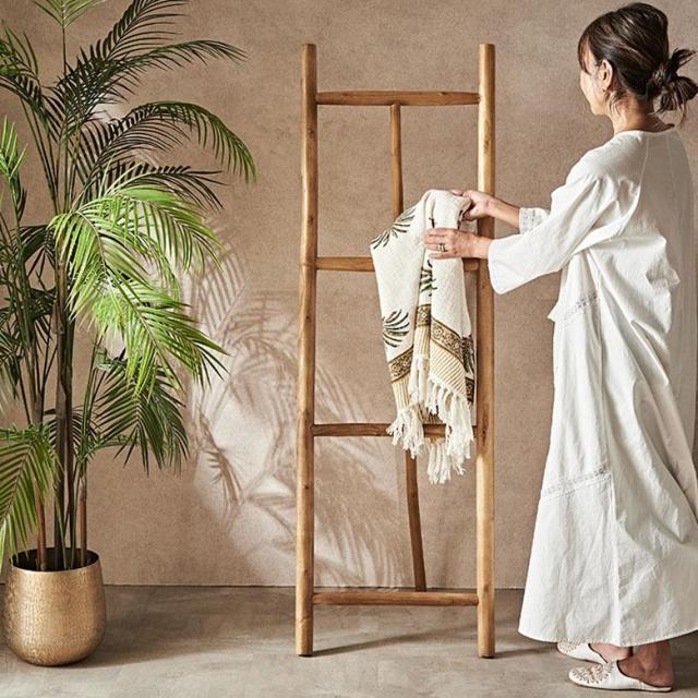 【ラダーラック／シェルフ】掛ける収納♩ラダー型タオル掛け 145cm⁂ ラダーラック／シェルフ】 掛ける収納ラダー型タオル掛け 145cm