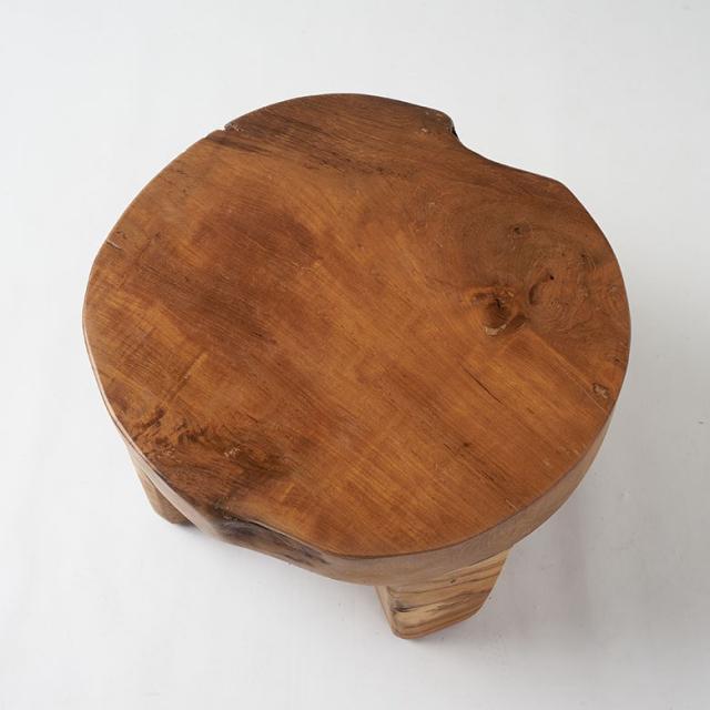 ローテーブル 丸 ちゃぶ台 チーク材 天然木 テーブル 無垢材 小さめ