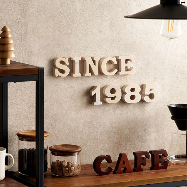 木彫りの数字オブジェ 0-9 インテリア 置き物 デコレーション アジアン