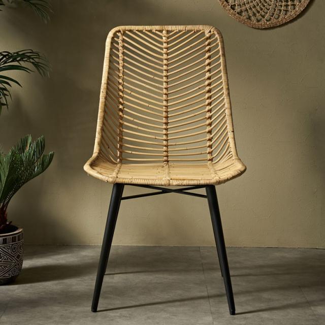 1脚です　アンティーク　ラタンチェア　籐　ダイニングチェア　3/4 チェア SANTA MONICA 1脚 ラタンチェアー メッシュデザインA