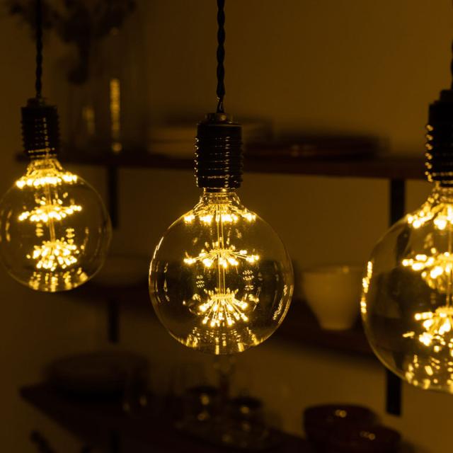 Led電球 照明 裸電球 E26 レトロ おしゃれ ボール型 直径約12 5cm エジソン電球 スパークリングバルブ ヴィンテージ ペンダントライトの通販はau Pay マーケット Elements