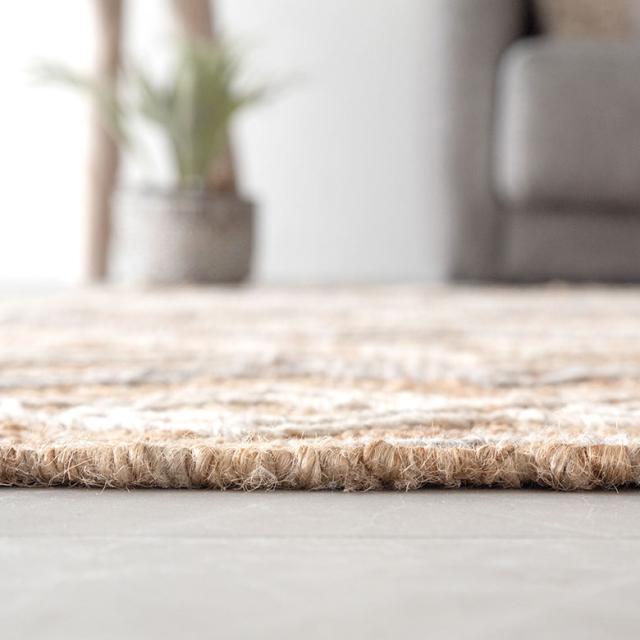 ラーハ ジュート・ウールラグ ラグ ラグマット 約 130×190 cm 長方形 ジュート 麻 ウール 羊毛