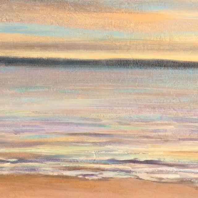 アートパネル 海 キャンパス W80×H40 絵 夕日 サンセット アート