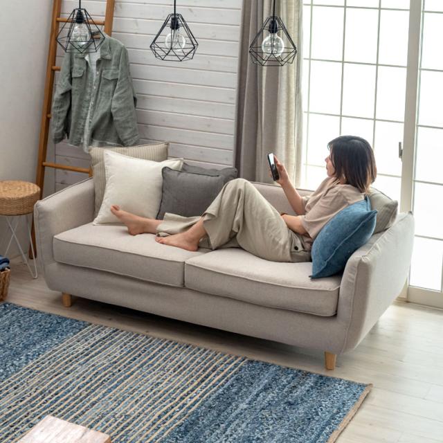 ソファ 3人掛け ソファー グレー クッション7個付き カバーリング