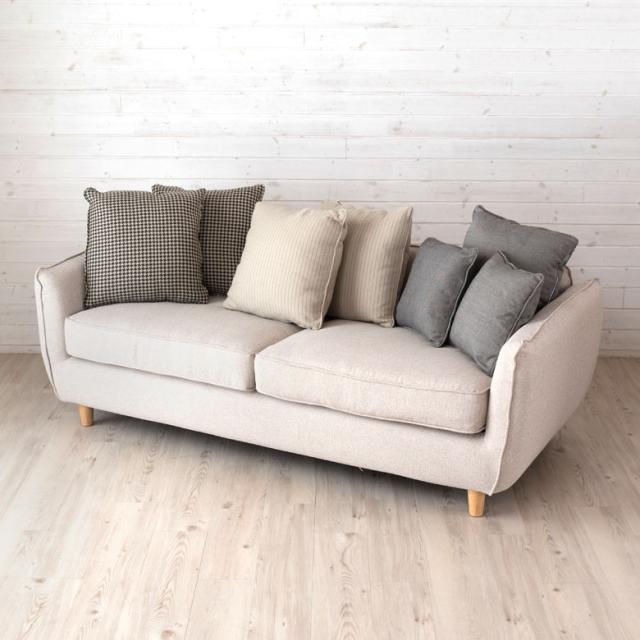 ソファ 3人掛け ソファー グレー クッション7個付き カバーリング