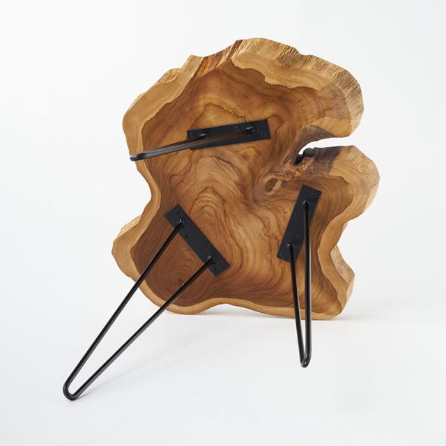 サイドテーブル 切り株 天然木 木製 ウッド 無垢 チーク 木 約 W 45cm