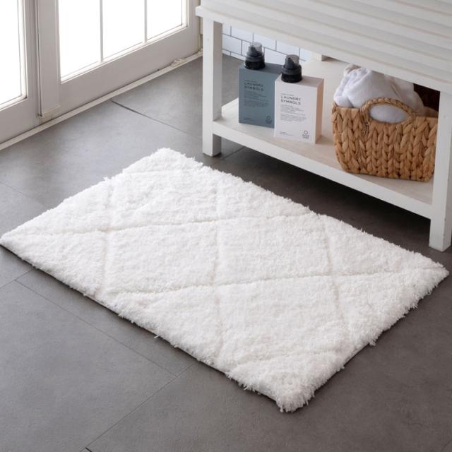 ラグマット 玄関マット ラグ シャギー 3dマット ノンスリップ 加工 凹凸 50 80cm 白 ホワイト カーペット 絨毯 じゅうたん 強力滑り止の通販はau Pay マーケット Elements
