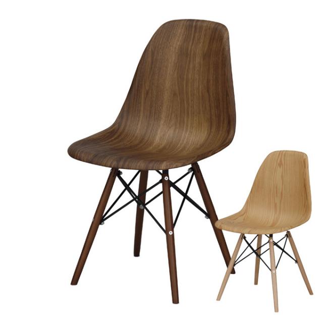 チェア イームズ風 ダイニングチェア ウォールナット 天然木 [91243] 椅子 シェルチェア リプロダクト 木脚 ダークブラウン 食卓 北欧の通販は 10,050円