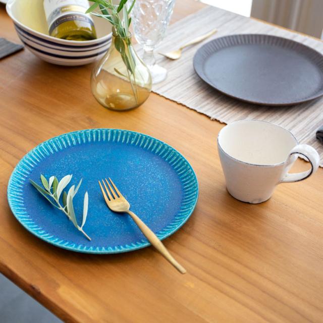 信楽焼 中皿 信楽焼】信楽四季彩陶 －冬至 中深皿 寒雲雀（ふゆひばり） φ20cm