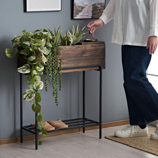 プランタースタンド　サイドテーブル付き dショッピング |プランタースタンド Lid プランターボックス 幅