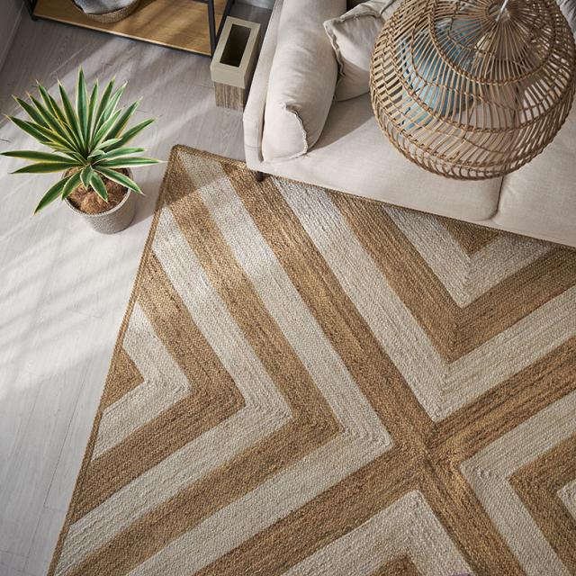 ラグ カーペット ジュートラグ 幅250cm 250×200 長方形 約 W 250cm D