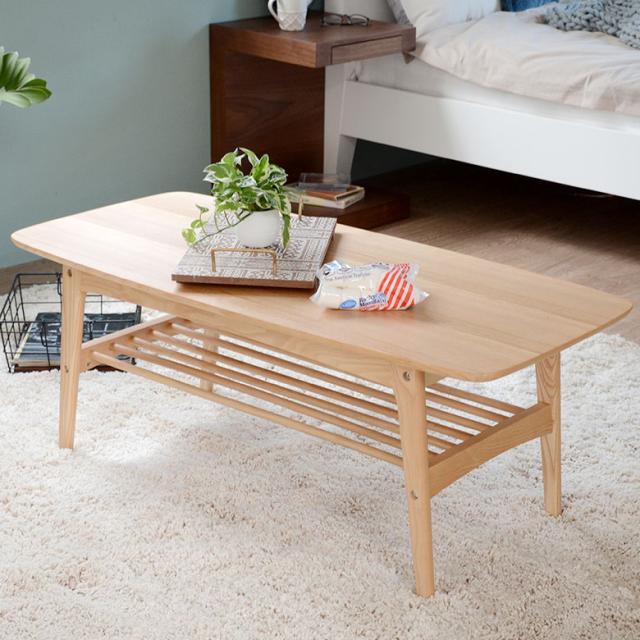 センターテーブル ローテーブル 天然木 アッシュ リビング