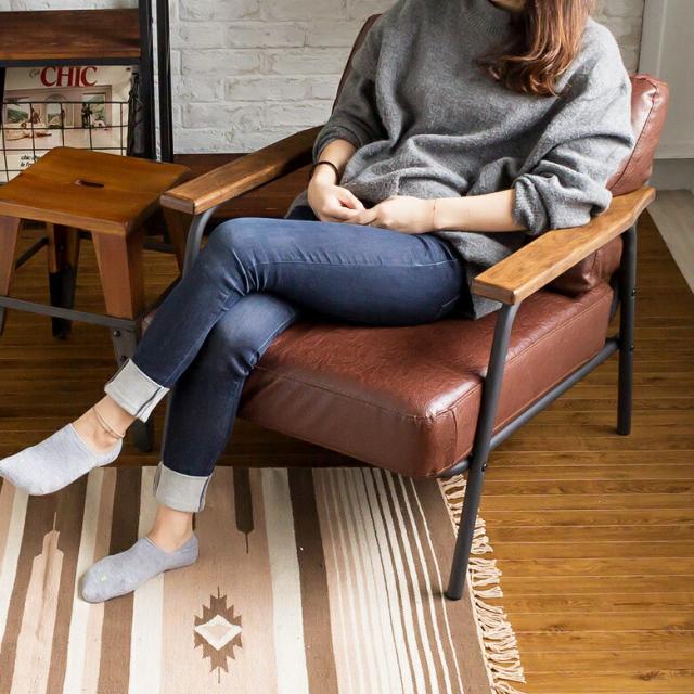 ブラウン アームチェア 1人掛けソファ　レザー　合皮 ブラウン アームチェア 1人掛けソファ レザー 合皮 ブラウン アーム