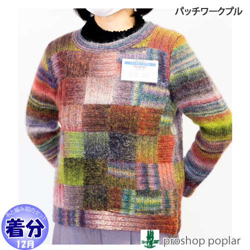 【秋冬】パッチワークプル【中級者】【編み物キット】 毛糸のポプラの通販は 6,845円