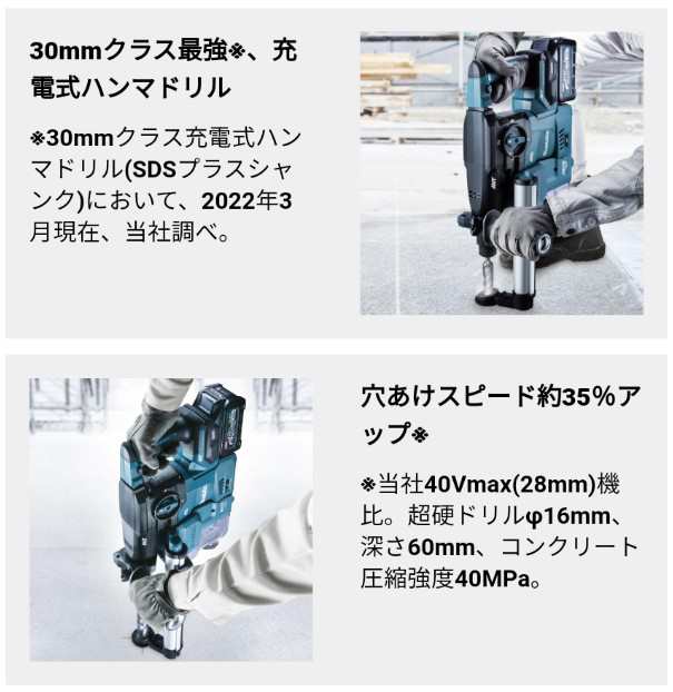 マキタ(makita) HR008GZK 30mm充電式ハンマードリル SDSﾌﾟﾗｽ【本体+