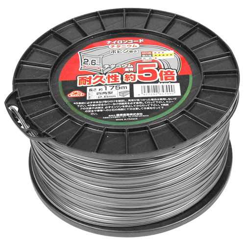 セフティー３(藤原産業) チタニウムナイロンコード□型　2.6MMX175Mの通販は 6,578円