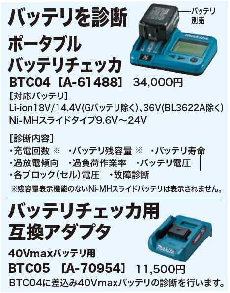 マキタ(makita) バッテリーチェッカー用 互換アダプター BTC05 A-70954