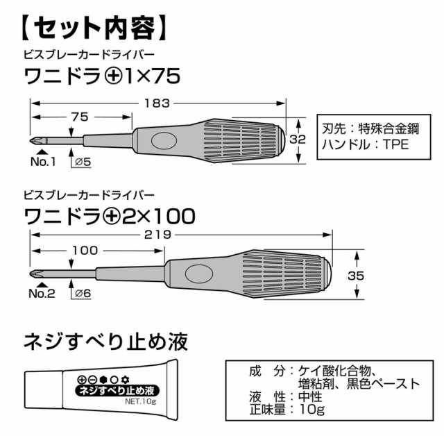 アネックス(ANEX) ビスブレーカードライバー ワニドラ ドライバー