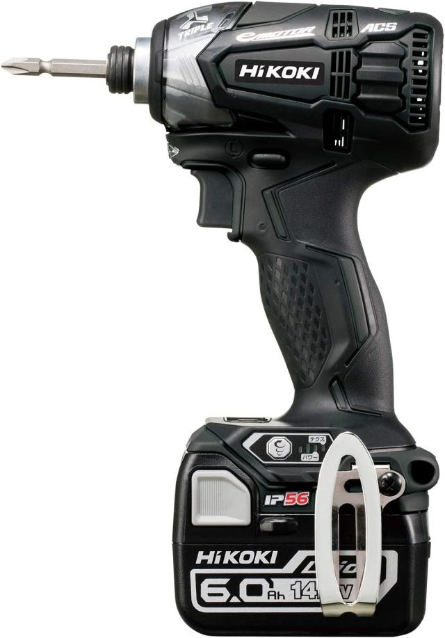 HiKOKI(ハイコーキ) WH14DDL2(2LYPK)(B) コードレスインパクト ストロングブラック〈防塵・耐水〉 14.4V 6.0Ah【バッテリー/充電器セット】