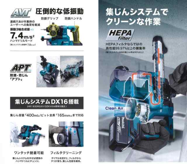 マキタ(makita) HR183DZK 充電式ハンマードリル 18V 本体のみ (SDS