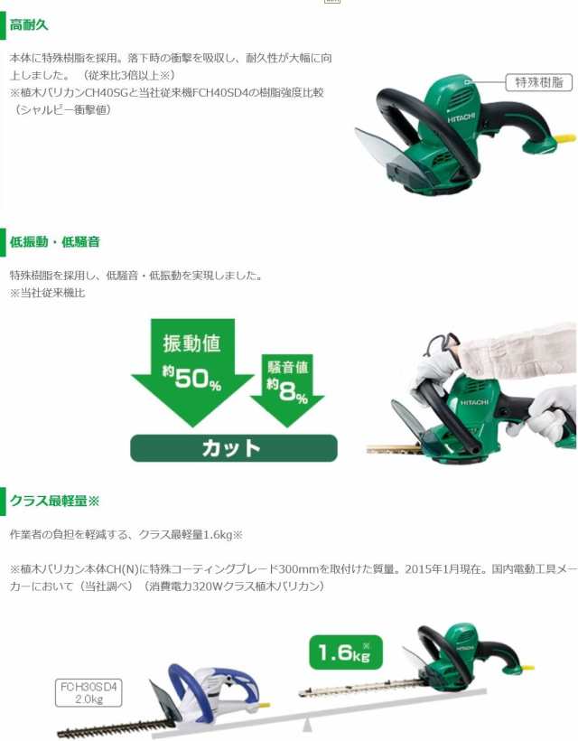 HiKOKI(ハイコーキ) CH45SG 植木バリカン 100V 刈込み幅450mmの通販は ...