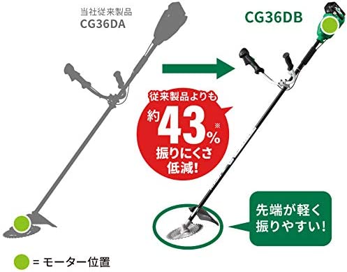 HiKOKI(ハイコーキ) CG36DB(L)(WP) 230mm 36Vコードレス刈払機  ループハンドル【バッテリー/充電器セット】マルチボルト_3