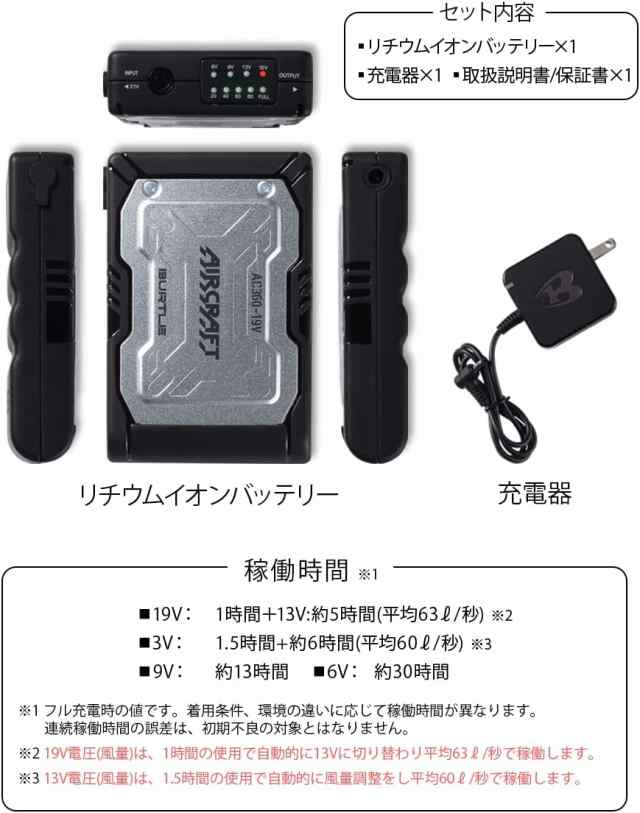バートル(BURTLE) ハニーピンクファン+新型19V黒バッテリセット AC360+